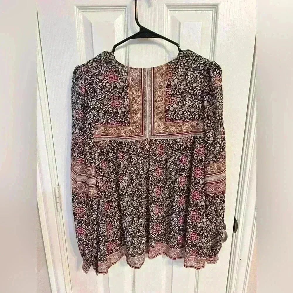 Ulla Johnson Manon Floral Silk Blouse Size 2 - Picture 3 of 6